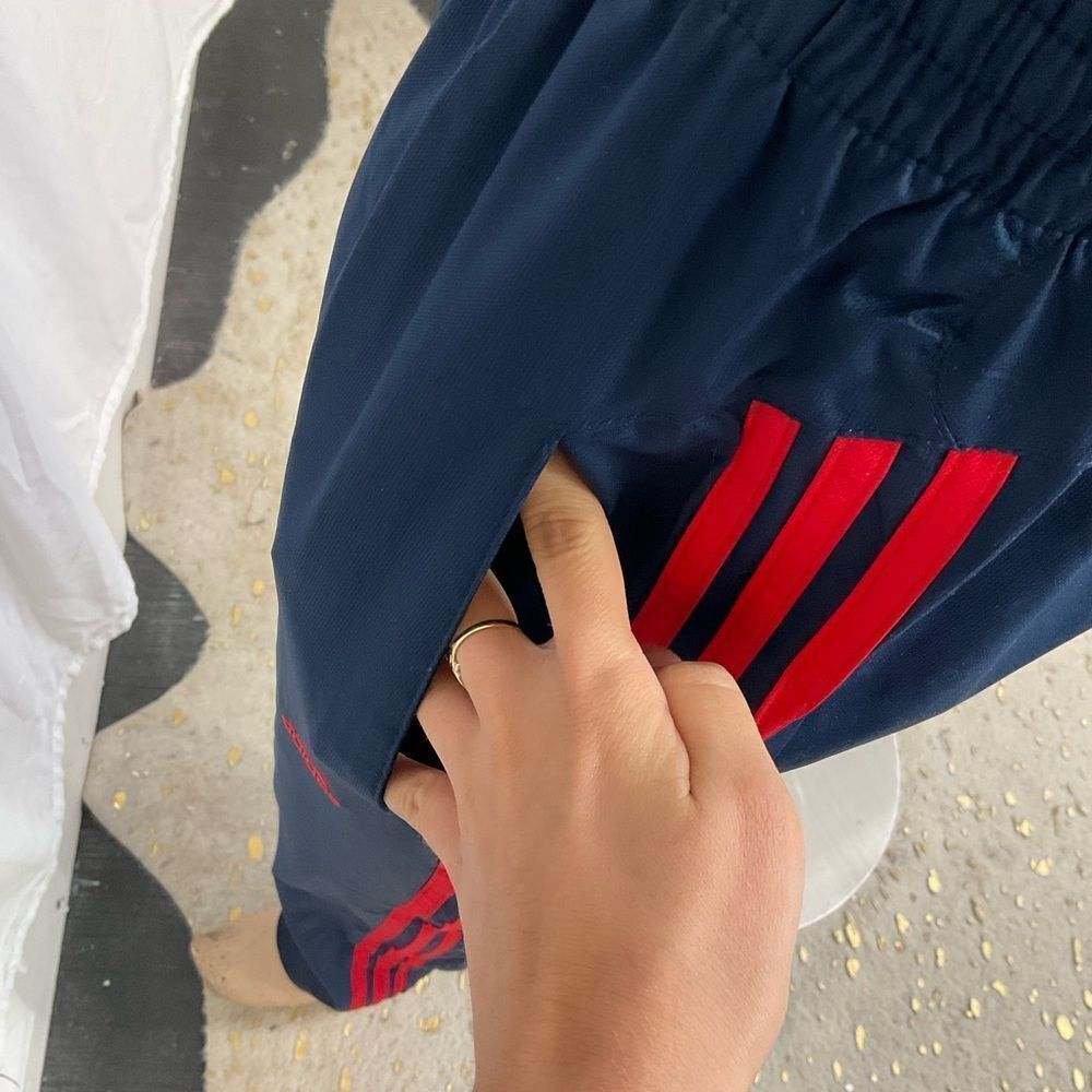 NEW Adidas Men’s Climalite Pant Revo Remix Navy Blue Red Stripes Track Pants L - Picture 6 of 14